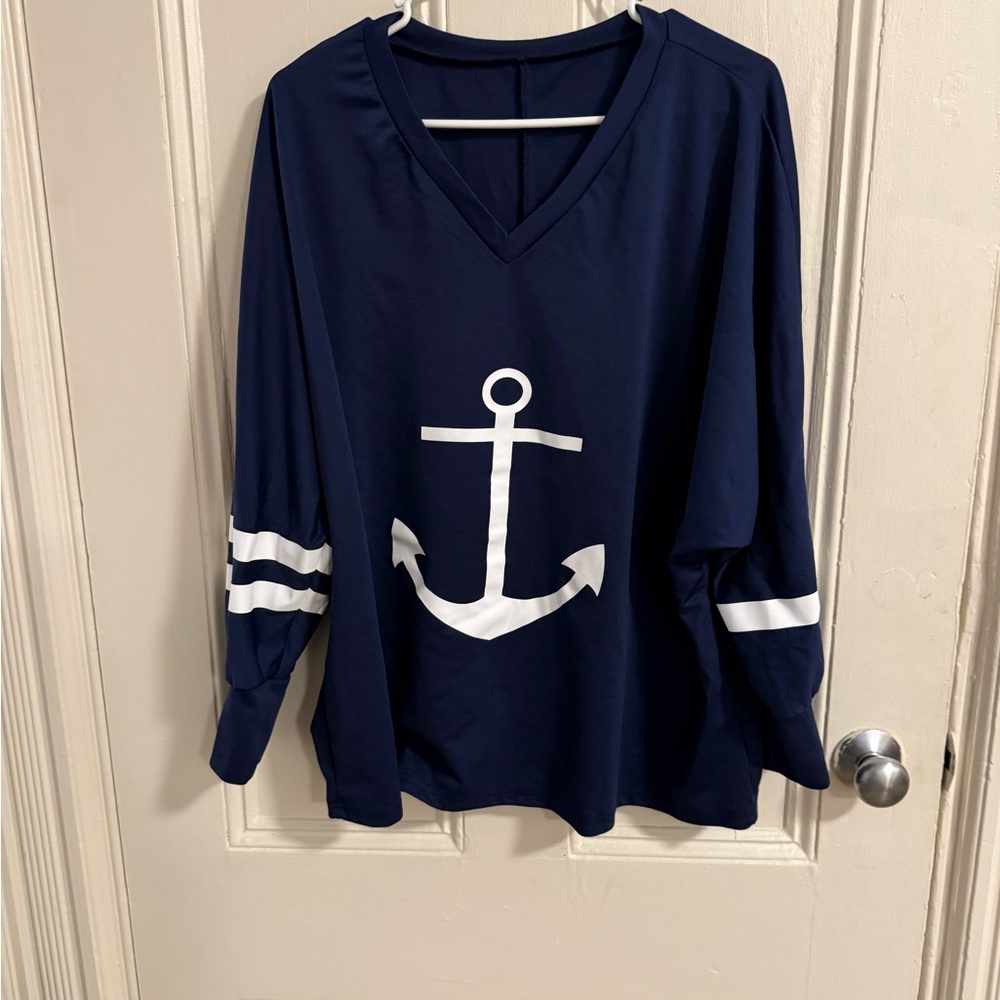 Soft Anchor Blouse. Slouchy and comfortable.